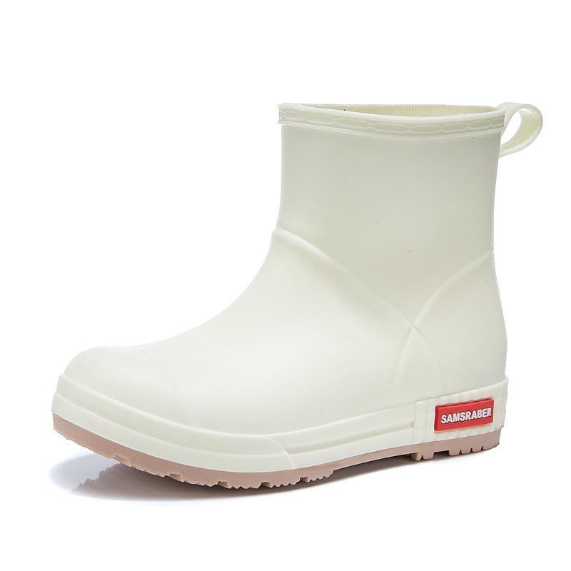 Women's shoes, rain boots, waterproof, non-slip, short boots, flat bottom