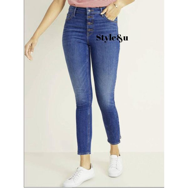Ladies fashionable Slim-Fit Stretch Denim Jeans Pants For Women | High waist Pant. High waist jeans denim pant for ladies Export pant