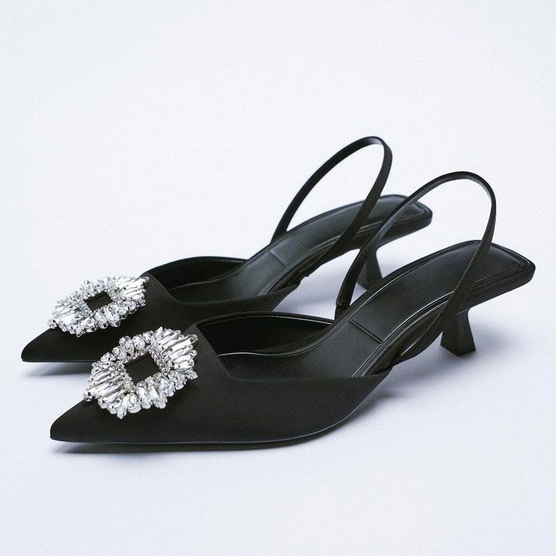 Pink Sequined Wedding Shoes For Women Summer New Footwear Rhinestone temperament toe cap sandals