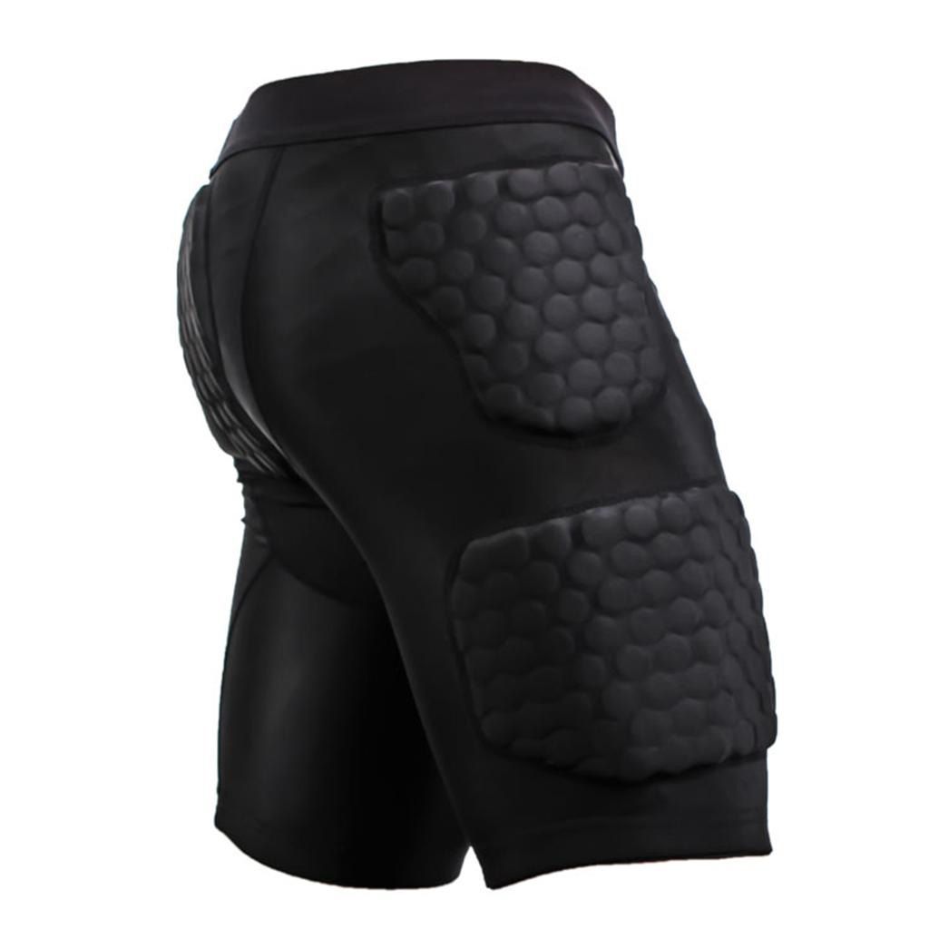 Anti-Crash Baseball Break Through Slider Padded Compression Shorts M Black