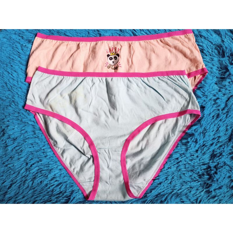 Antibacterial Cotton Stretch Bikini Printed Panty (Pack of 2