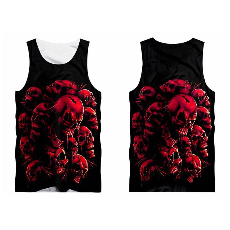 skull e 3D Print Custom TaTops Ugly Men Women black Sleeveless TaTops UniNovelty Harajuku Vest Singlets S-6XL