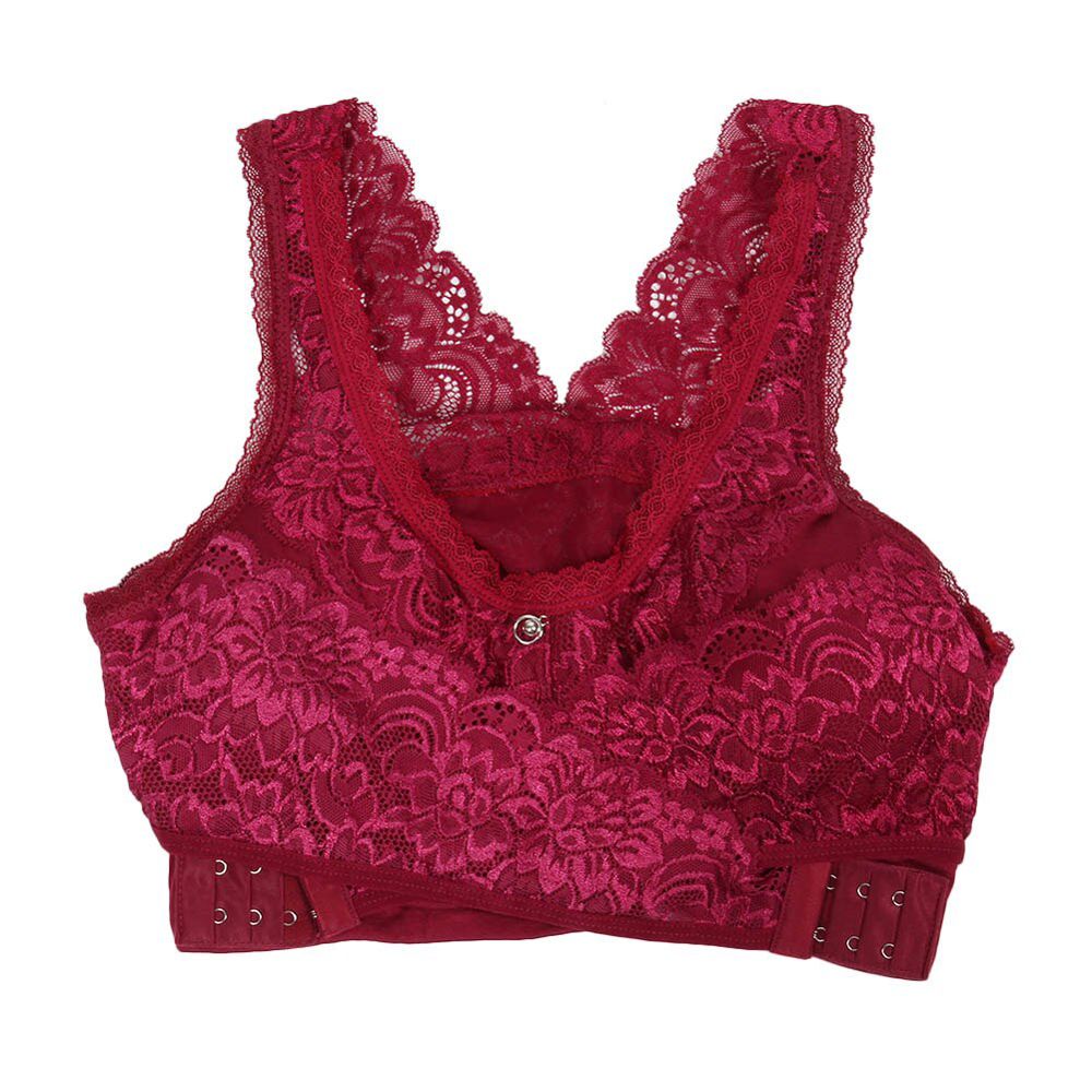Wireless Front Cross Side Buckle Lace Lift Bra Breathable for Sports Running FDC99