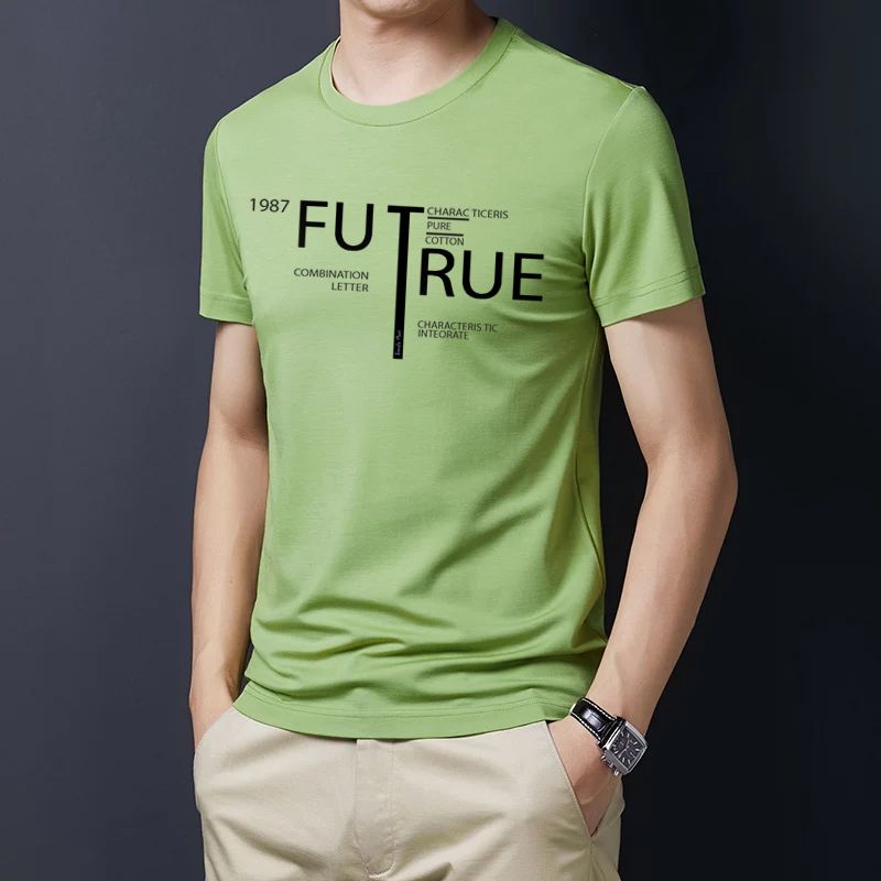 Dashing Half Sleeve Round Neck Tshirt With Future Motivation