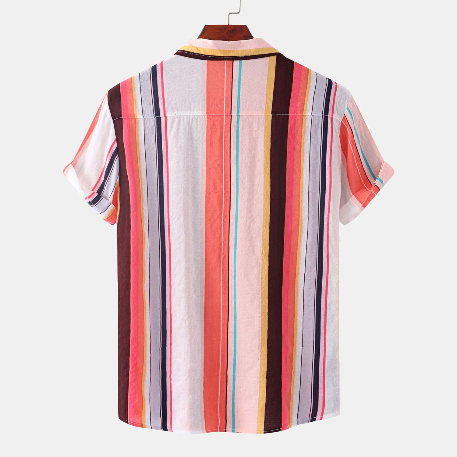 Male Top Striped Contrast Color Shirt Top