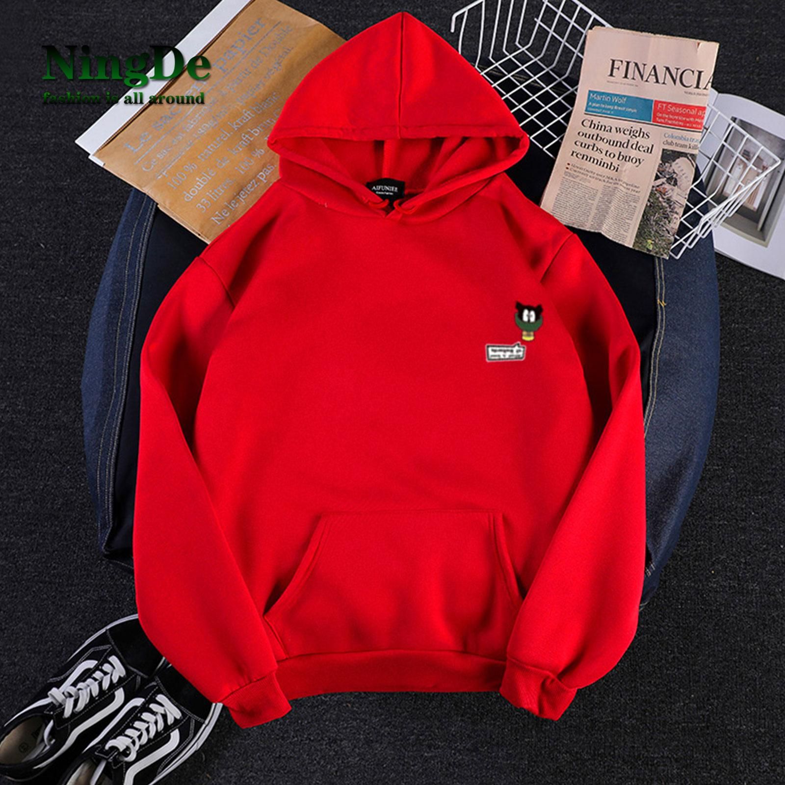 Women Hooded Sweatshirt S-3XL Korean Fashion Solid Color Long Sleeve Hoodie Sweater Casual Men & Women Hoodie Sweatshirt Autumn Tops