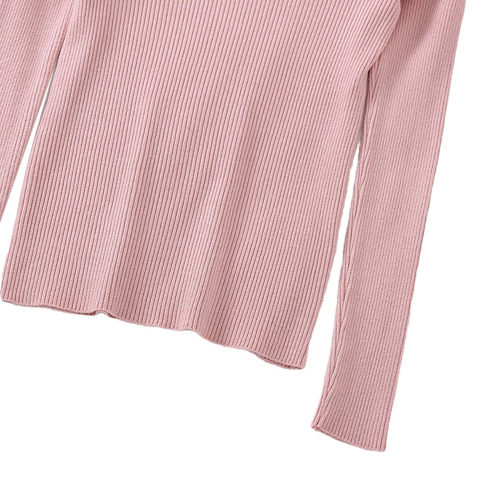 Women's Turtleneck Sweater Cotton Knitted Ribbed Long Sleeve Stretchy Fit Solid Color Sweater Pullover Tops