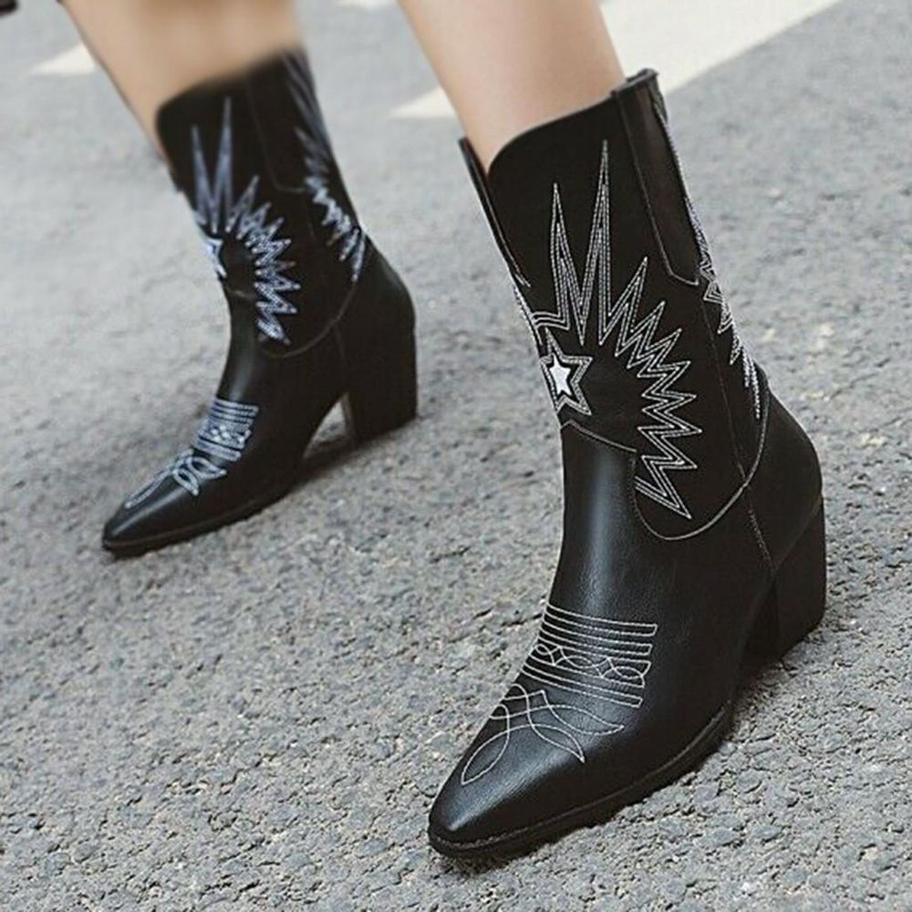Shoes For Women New Casual Shoes ClearanceWomen Knee Boots Autumn Winter High Heel Pointed Toe Star Long Shoes