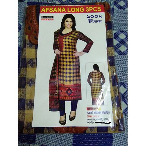 Suti Jama, Block Print Salwar and Kameez/Three Piece/Cotton Dress For Women/Girls/Ladies (3 Piece/Pis/Pcs)-ব্লক প্রিন্ট থ্রি-পিস