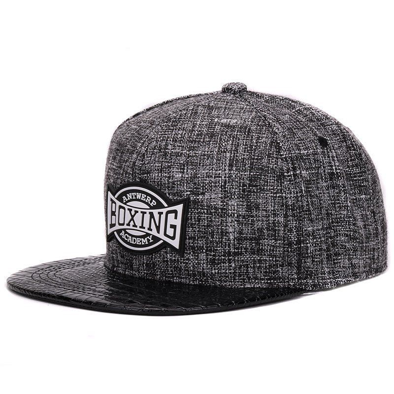 linen mens snapback cap rubber patch hiphop pu crocodile skin flat baseball cap for boys and girls