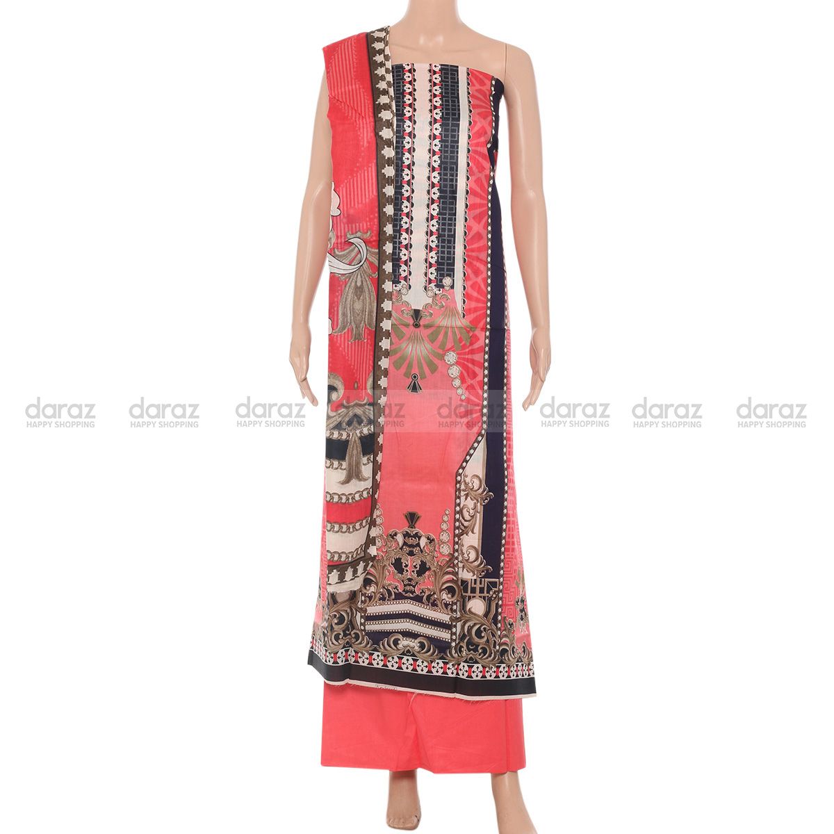 Unstitched Exclusive, Fashionable, Stylish and Comfortable, High Quality, Insaf Salwar Kameez for Women (3 Pieces)