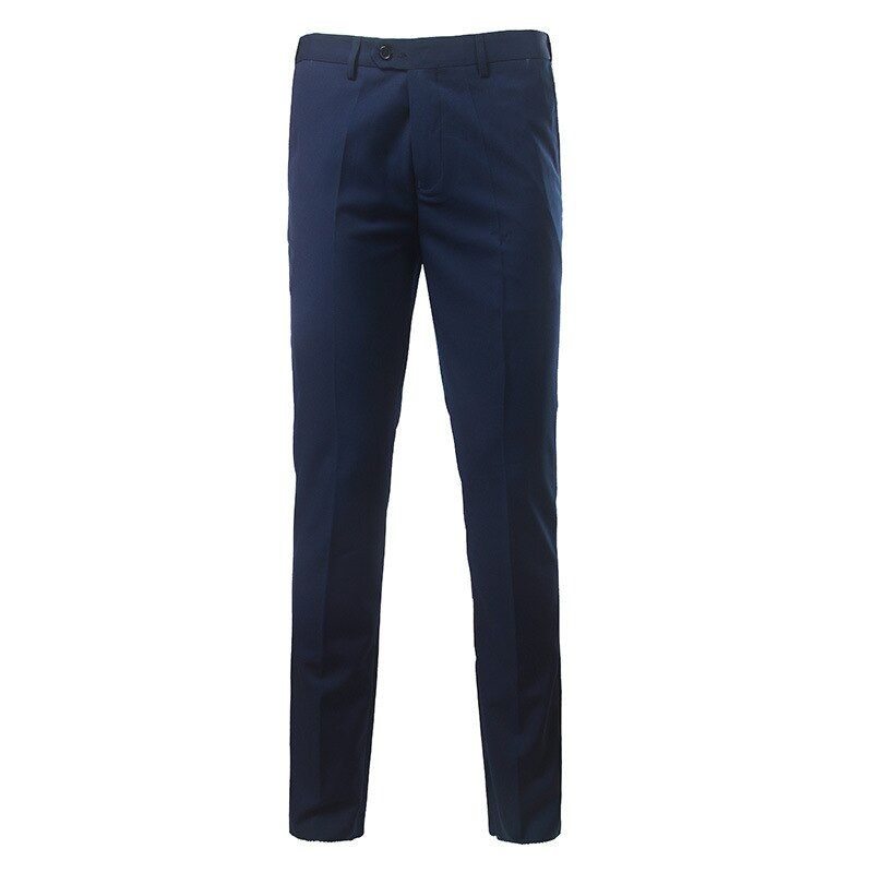 Large Size 28- 42 High Quality Boutique Fabric Men's Formal Business Suit Pants Solid Color Slim Elastic Waist Male Trousers