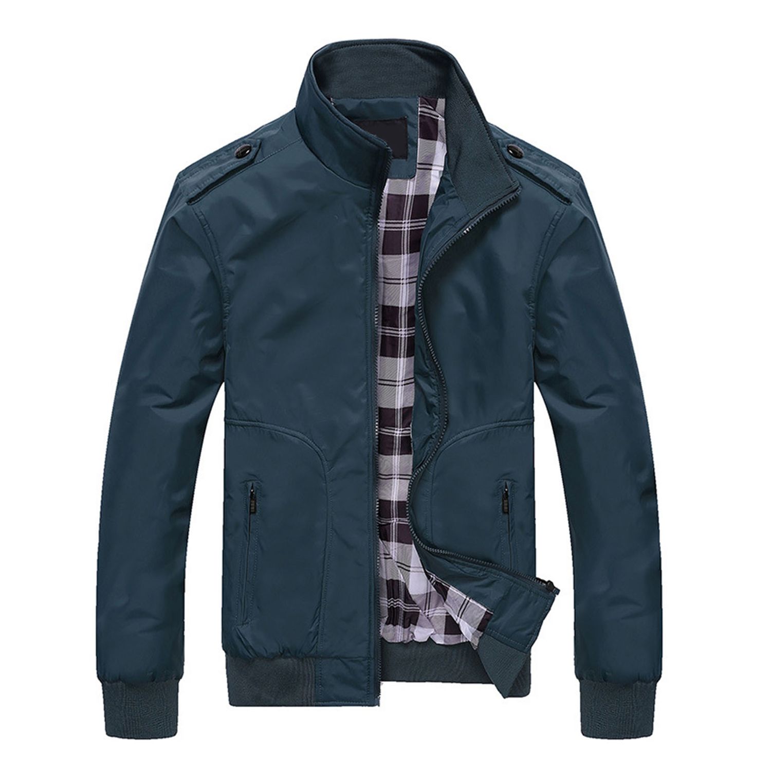 Jket Solid Color Casual Men Jket