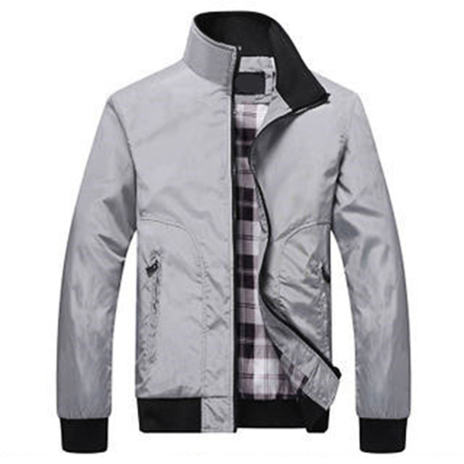 Spring Jacket Solid Color Streetwear Men Coat