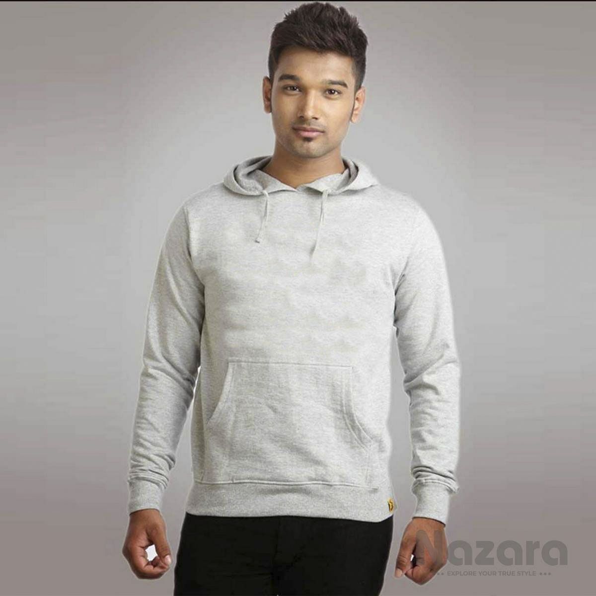 Men\'s Full Sleeves Hoodies - Light Ash