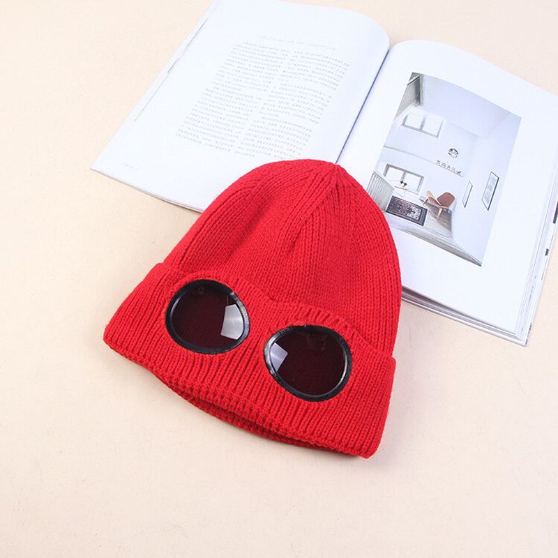 2020 hats for women mens fashion thicken fur fleece warm hat white black knit hat beanie with glasses christmas