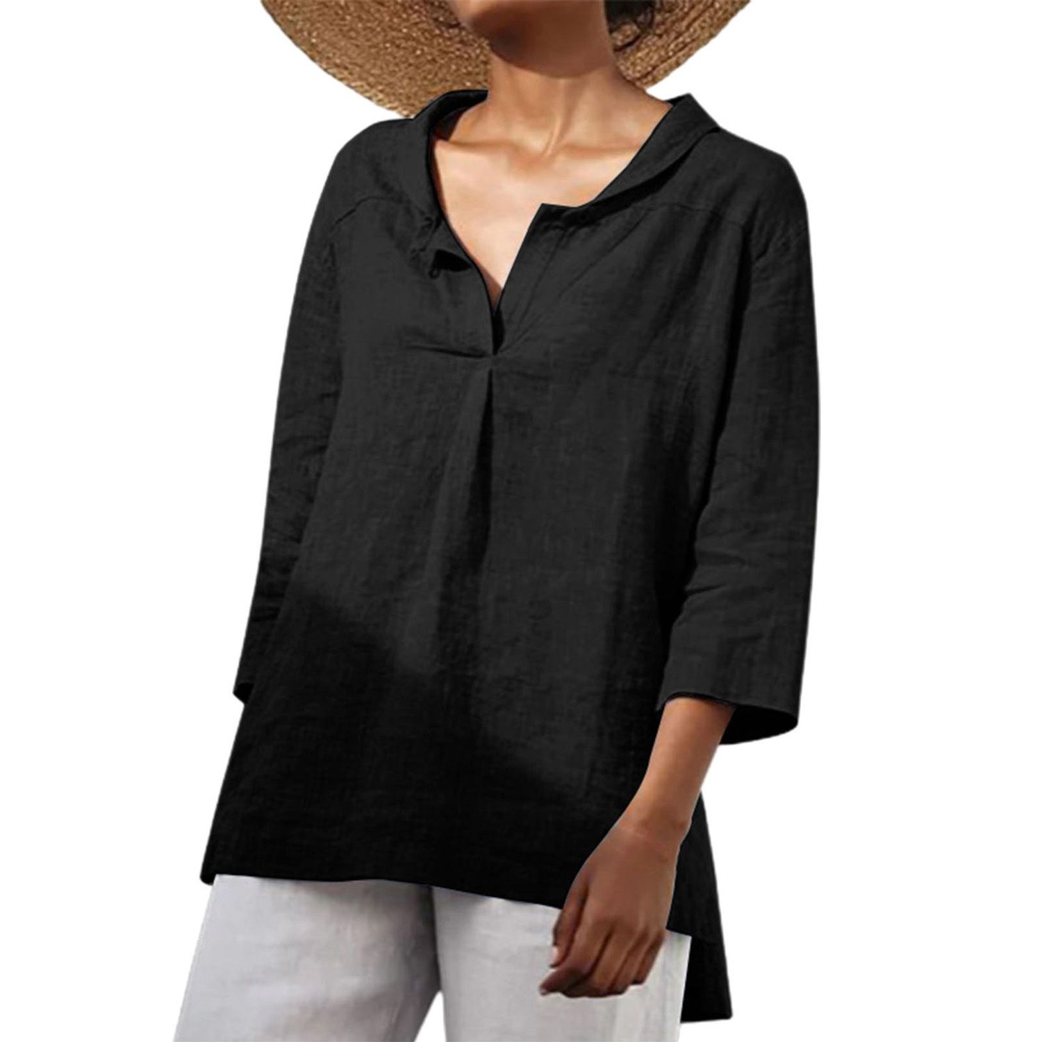 Shirt Turn-down Collar Leisure Women Spring Blouse