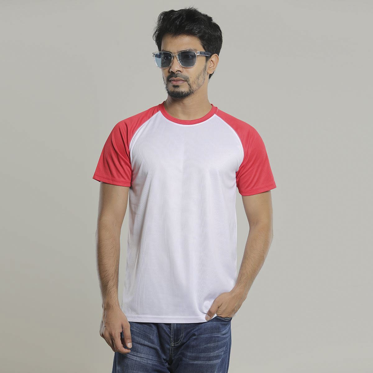 Polyester Casual T-shirt for Men - Antique White