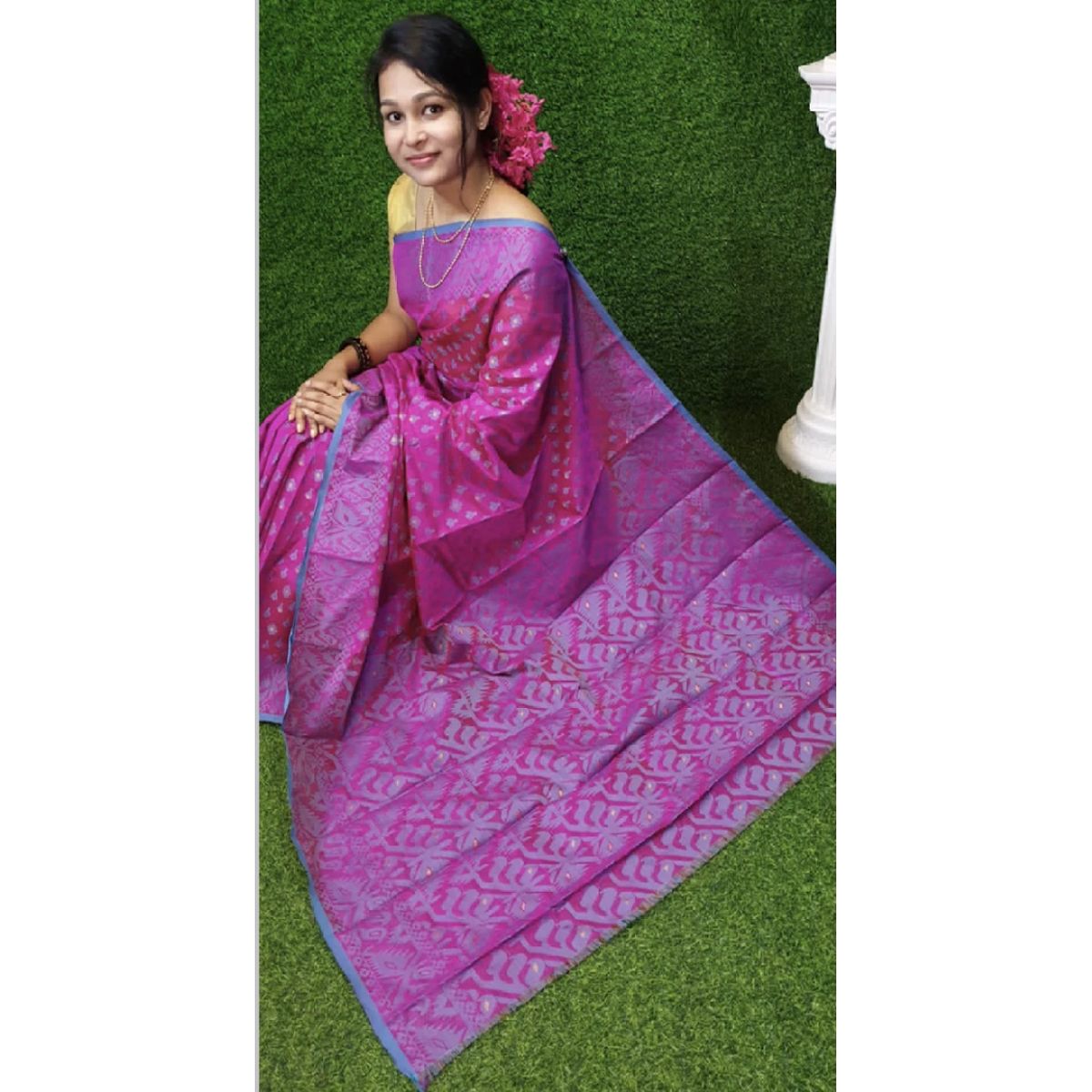 Nakful jamdani saree/Nakful jamdani saree colour black,maroon Saree Same as picture Saari for woman Sari collection Saree for woman Tangail saree Shari for woman Saari for girl Saari for woman,Tangail Tat Shilpo (TAN) - Sharee For Women - Sari