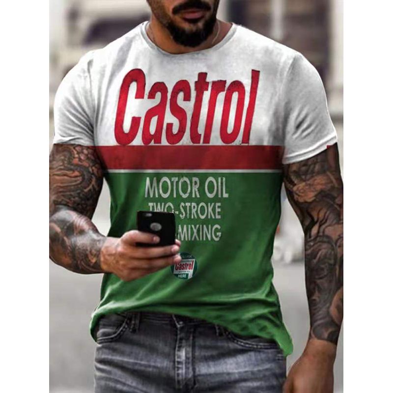 T Shirt For Men Clothes Summer Casual O-Neck Short Sleeve Tshirt  Streetwear Print Letter Oversized T-Shirt Tops
