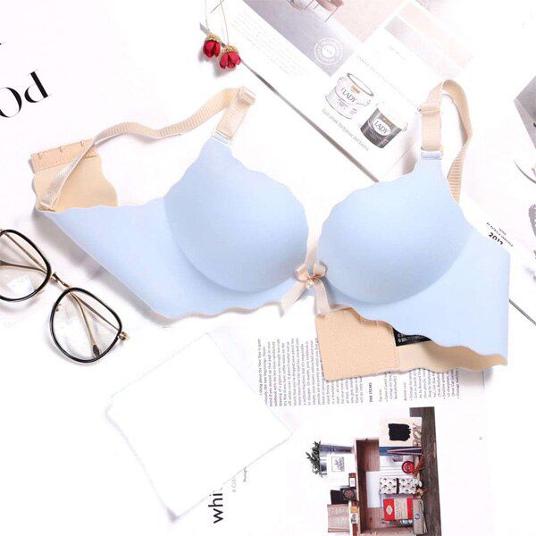 Deep V Push Up Bra Wireless 3/4 Cup Brassiere Underwear Women  Lingerie Intimates Solid Seamless Adjusted Bra for Women