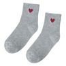 Winter Warm Fashion Uni Love Heart Print Elastic Sports Low Cut Ankle Socks