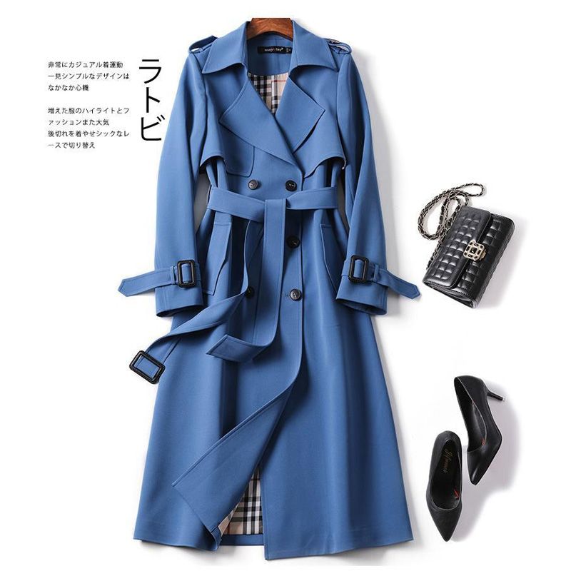 Spring Autumn Long Trench Coat Women Double ed Windbreaker Oversized Streetwear Women Outwear Korean Fashion Clothing