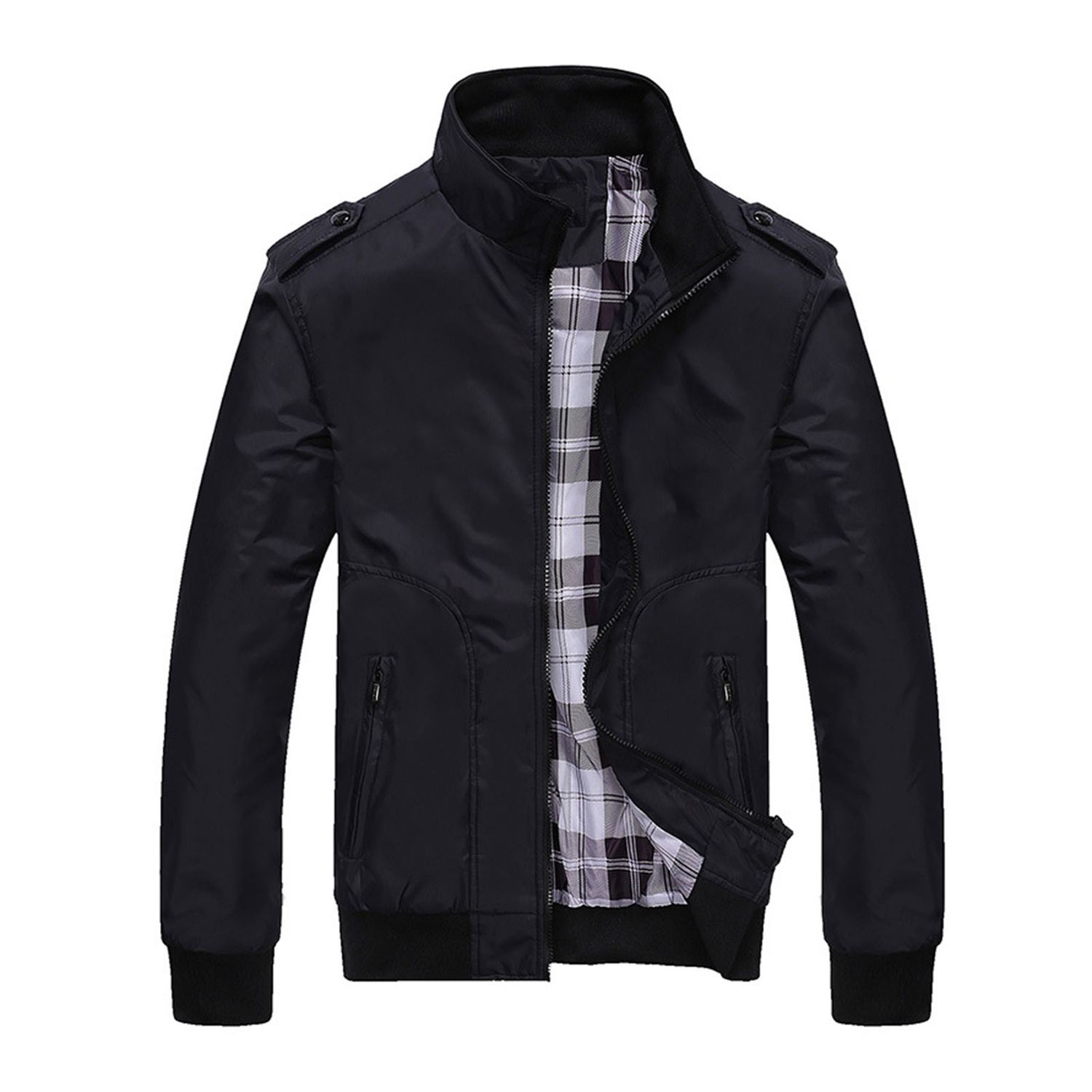 Men Jket Pockets Wear-resistant Spring Coat