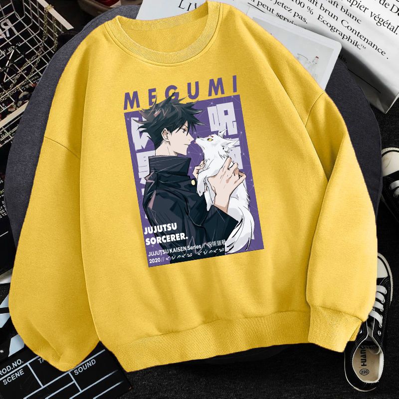 Fleece Hoodies Japan Anime Harajuku Long Sleeve Sweatshirts Man Brand Loose Casual Tracksuits Fashion Winter Autumn Streetwear