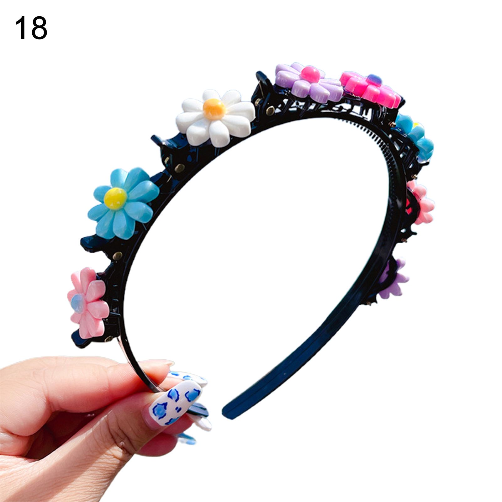 Headband Flower Patterns High Elasticity Acrylic Cute Hair Band Clip Strawberry Headwear Accessory Birthday Gifts