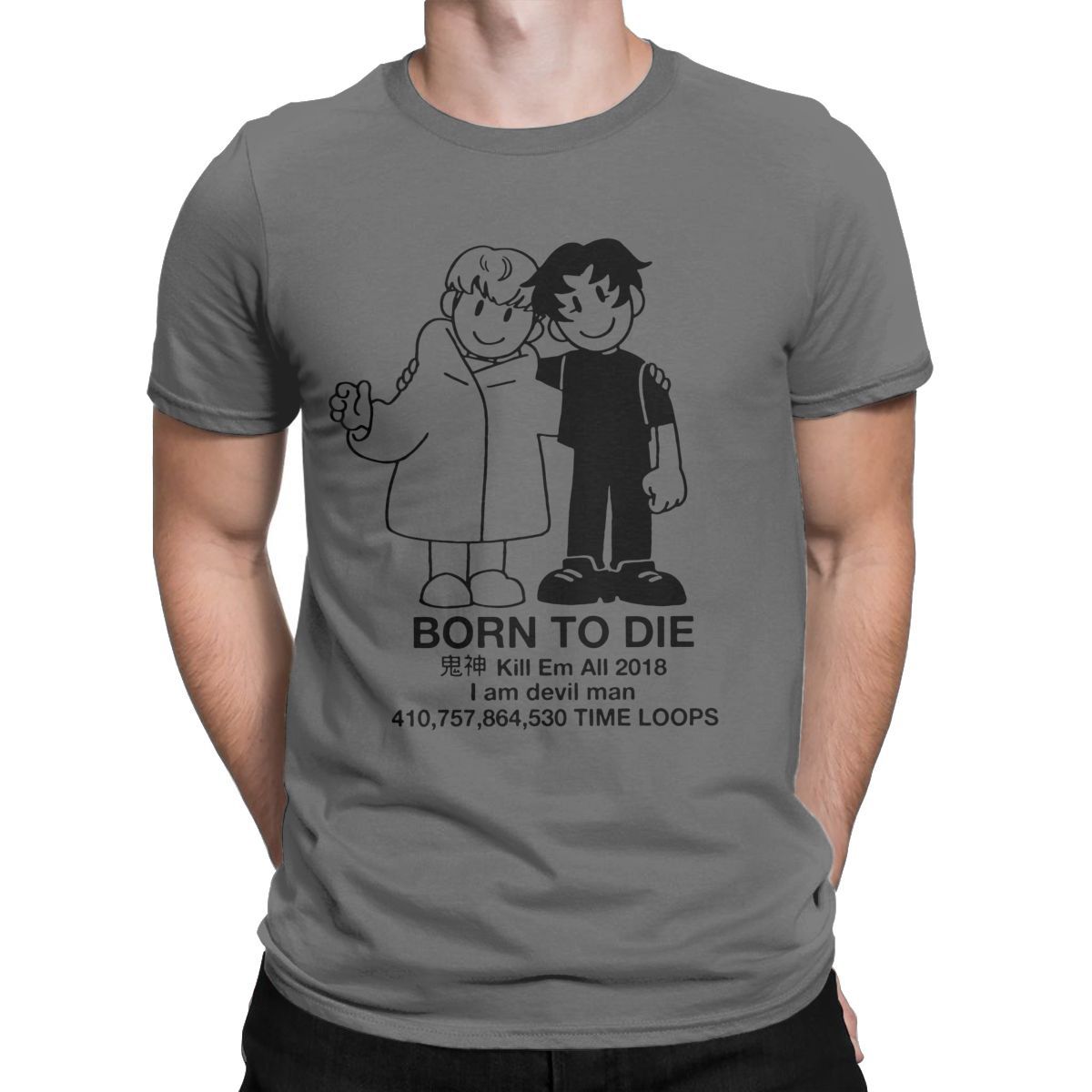 Men's I Am Devilman Crybaby T Shirts Japan Anime Pure Cotton Clothes Casual Short Sleeve Tee Shirt Gift Idea T-Shirts
