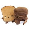 1 Pair Cute Cartoon Toast Soft Hand Warmer USB Heating Fingerless Glovestten