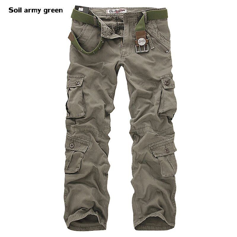 High Quality Men's Cargo Pants Casual Loose Multi cket  Pants Long Trousers for Men  Joggers Plus Size 28-40
