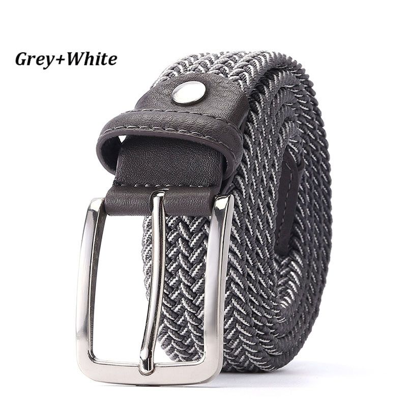 Belt Elastic For Men Golf Leather Belt Male Canvas Stretch Braided Elastic Waist Belt 1-3/8" Wide Factory Direct Wholesale