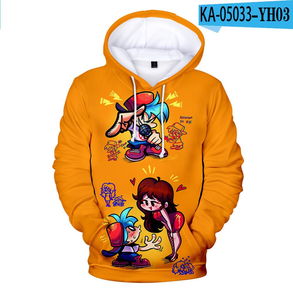 Friday Night Funkin Hoodie 3D Sweatshirt Long Sleeve Women Men's Tracksuit Harajuku Streetwear Video Game Clothes Plus Size