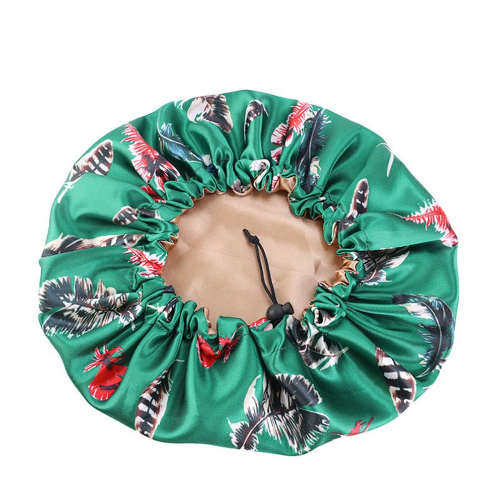Women 2-Layer Satin Sleep Hat Bonnet Hair Care Cap Head Wrap