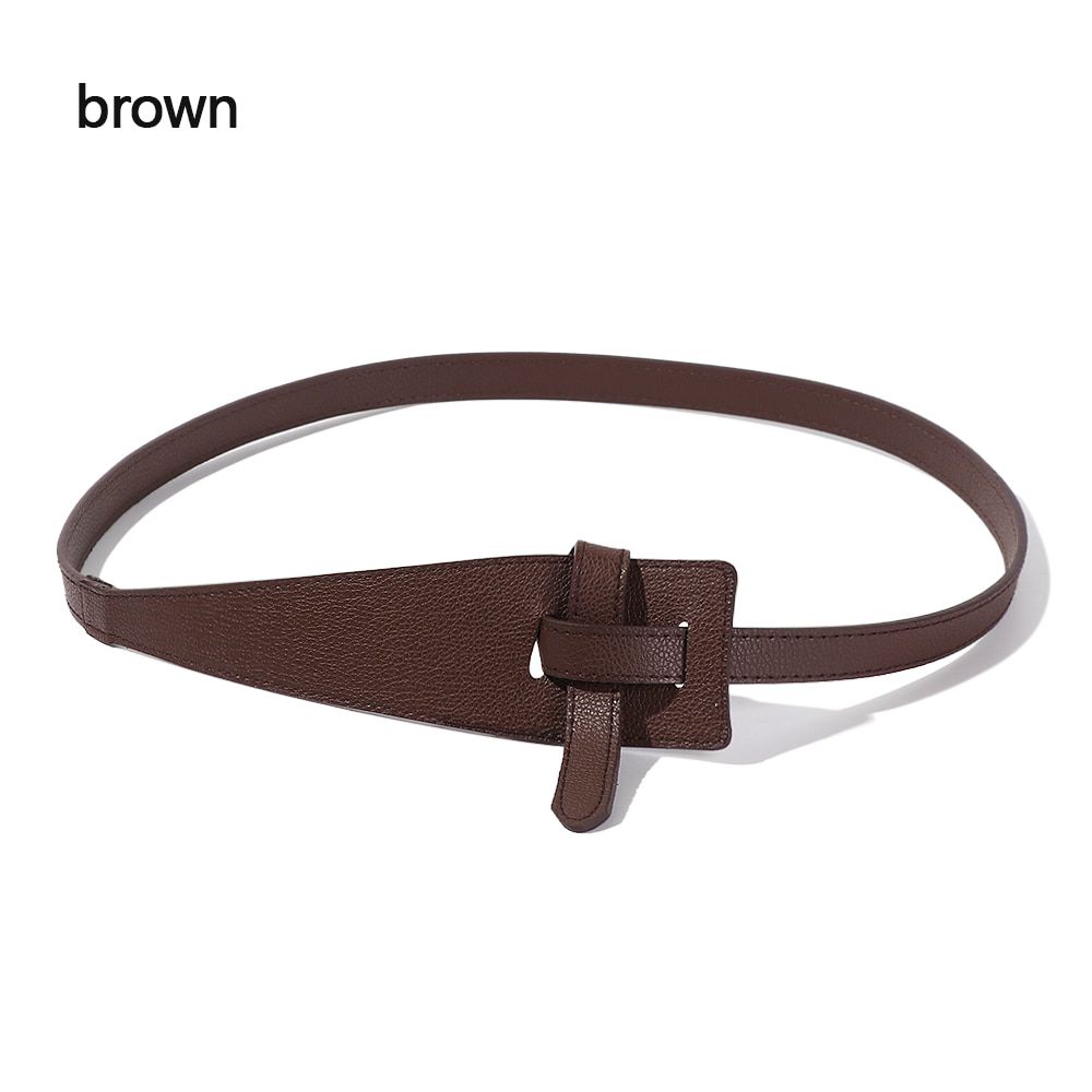 Fashion Retro Imitation Leather Waistband Women Bow Tie Belt For Women Girls Overcoat Dress Belts All-Match Slim Waist Belt