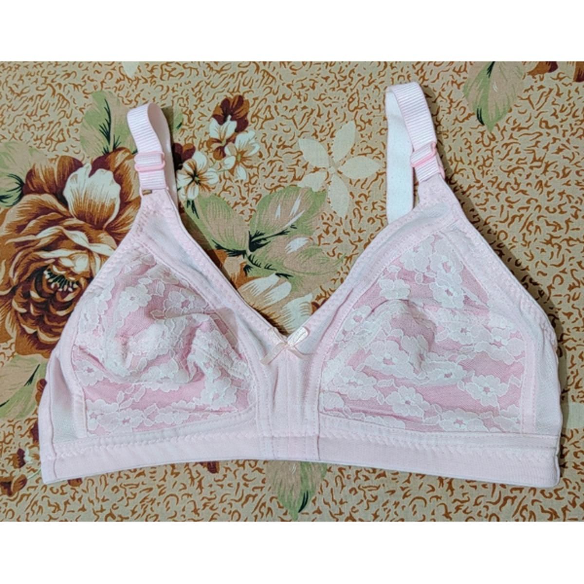 soft comfortable doubble part net bra for women