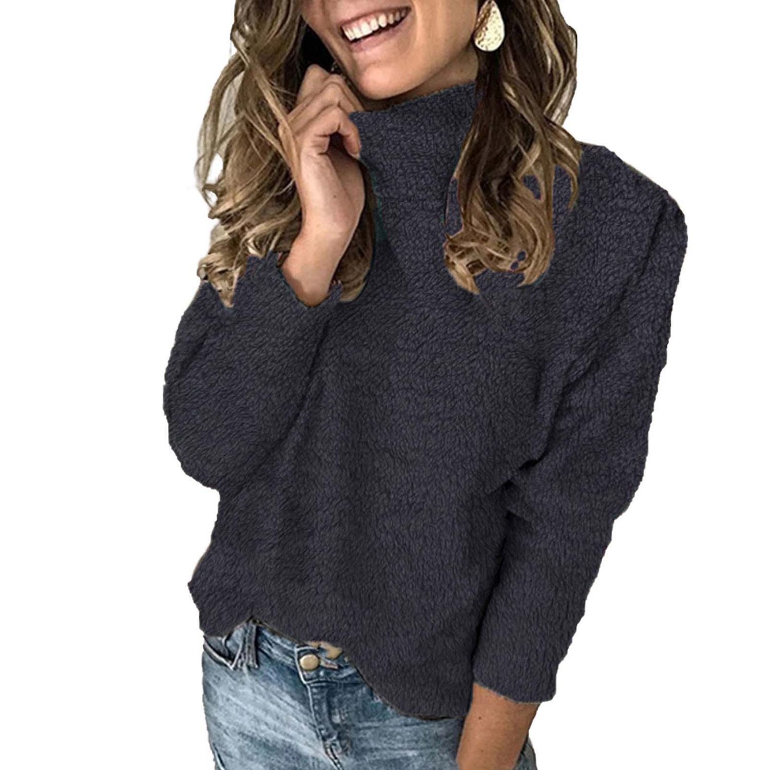 Women Blouse Solid Color Tament Loose-fitting Blouse