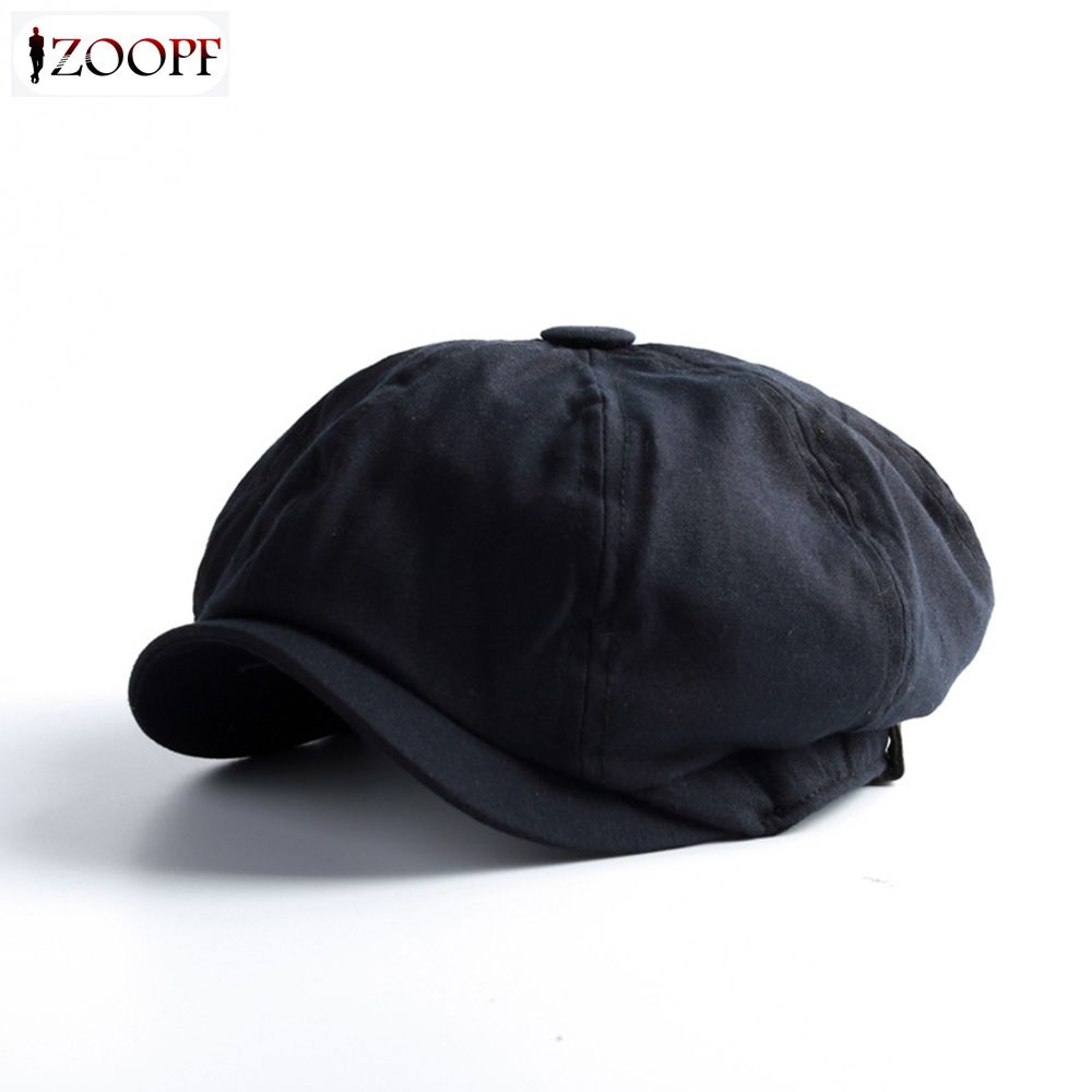Men Newsboy Cap Herringbone Baker Boy Cabbie Flat Hat Retro Newsboy Cap