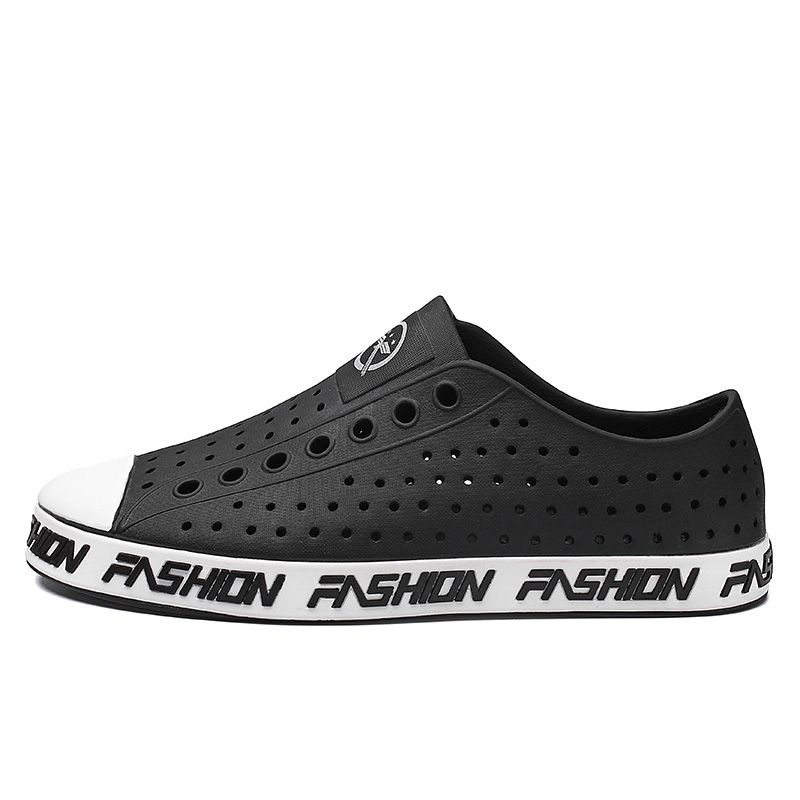 Uinsex Size:EU36-45 High-quality One-piece Shoes Hole Shoes Rain Shoes Beach Shoes Youth Baotou Breathable Sandals Couple Shoes Non-slip Small White Shoes Summer Unisex Shoes