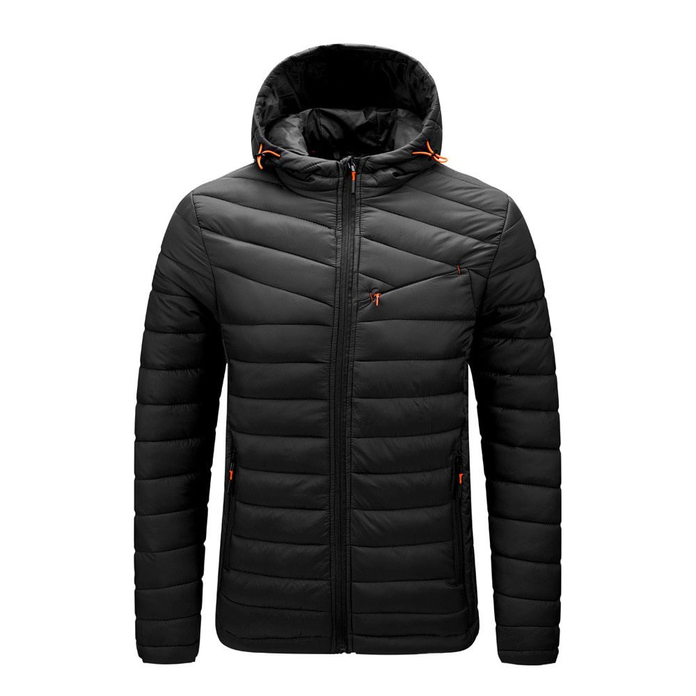 UAICESTAR Windproof Hooded Men Winter Jacket Coat Fashion Casual Men Parkas Autumn Warm Zipper Pocket Men's Parkas