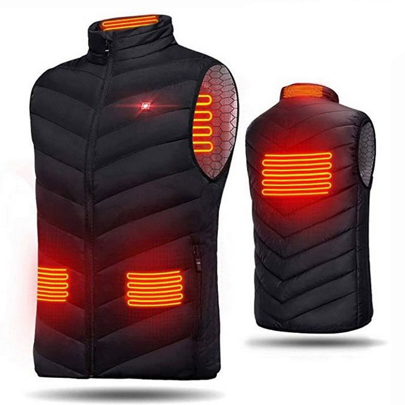 Heated VJacket Fashion Men Women Coat Clothes Intelligent Electric Heating Thermal Warm Clothes Winter Heated Hunt
