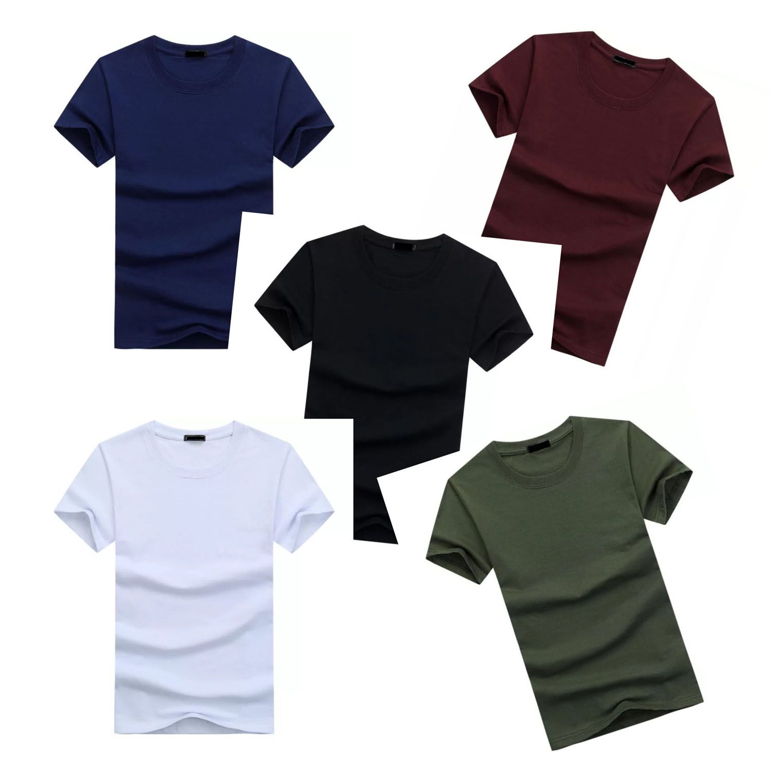 High Quality Knitting and Dying Solid Colour Half Sleeve Cotton T-Shirt for Men - 3 pcs  Combo