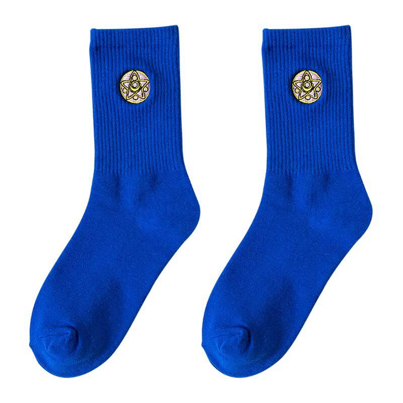 Autumn Cute Japanese Harajuku Woman Socks Planet Magic Array Embroidery Funny Socks Korean Women Style Kawaii Girls Socks Gifts