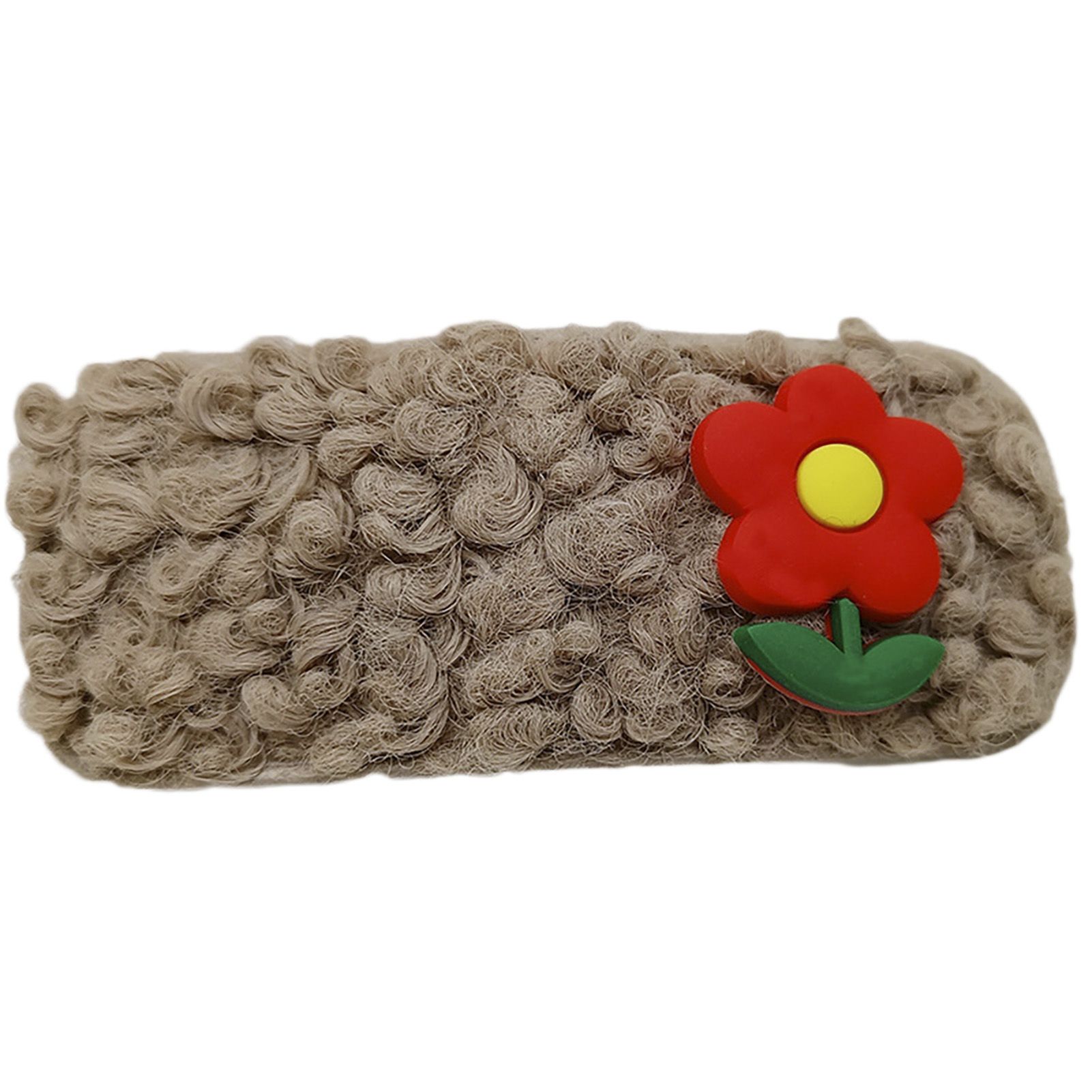 Hair Clip Floral Design Hair Decor Soft Girls Red Flower Hairpin for Birthday Party