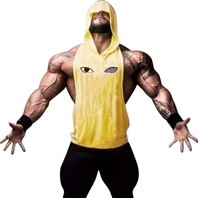 Brand Sweatshirt Gym Clothing Mens Bodybuilding Hooded TaTop Cotton Sleeveless Vest Fitness Workout Srtswear Tops Male