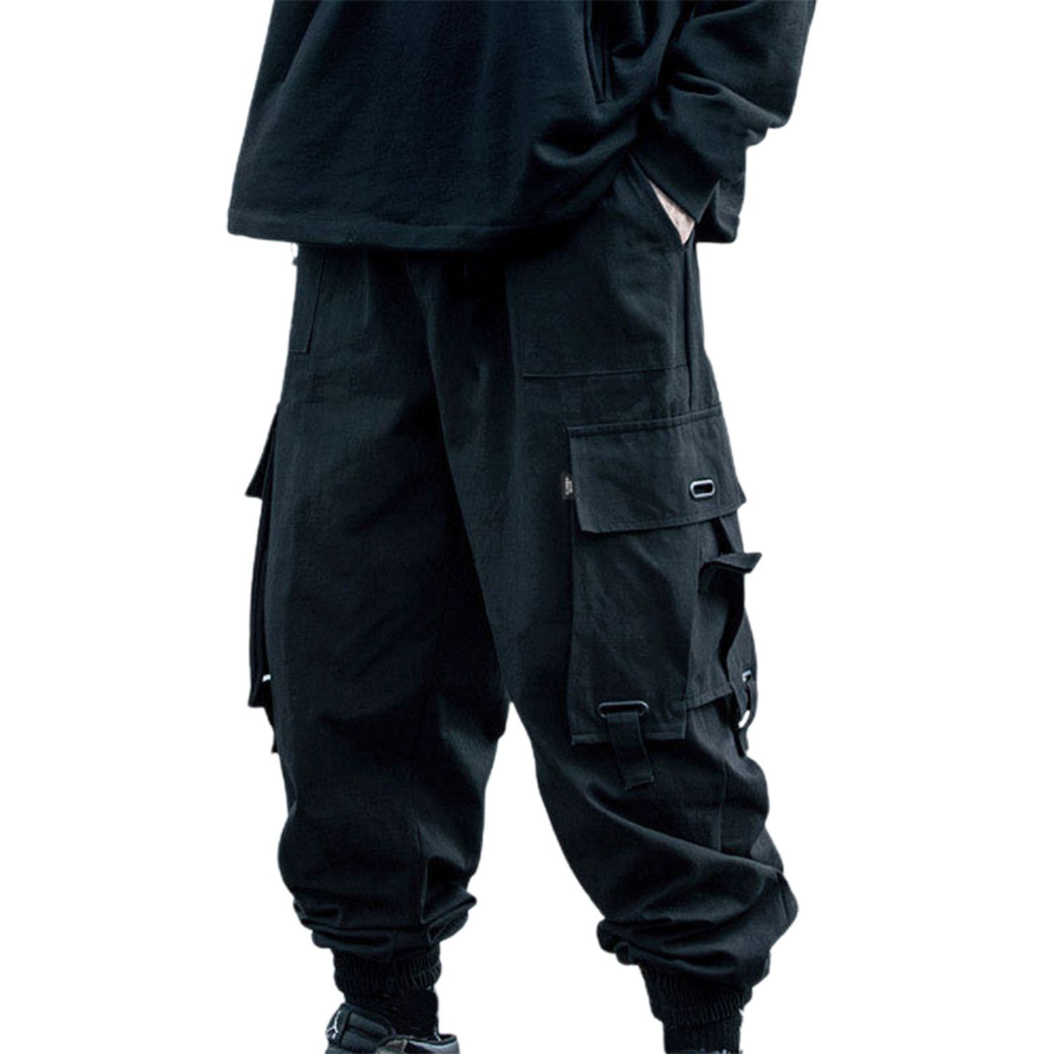 Autumn Trousers Hip-hop Style Buckle Waist Spring Male Trousers