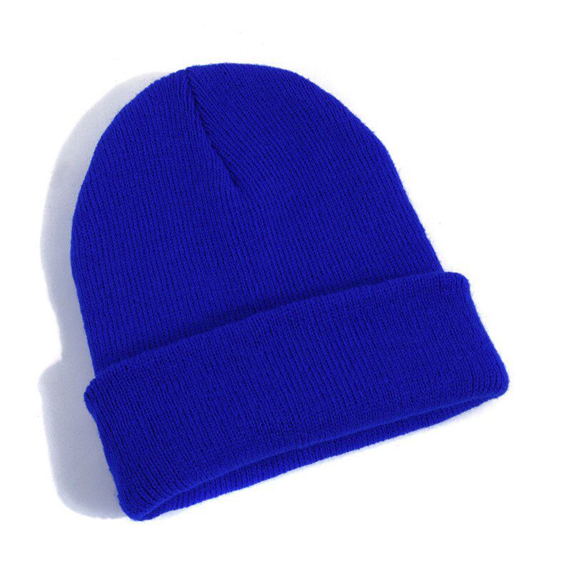 23 Multicolor Quality Hats Cotton Knitted Beanie Hat Cap For Men Women Winter Warm Cuff Plain Ski Long Skull Cap