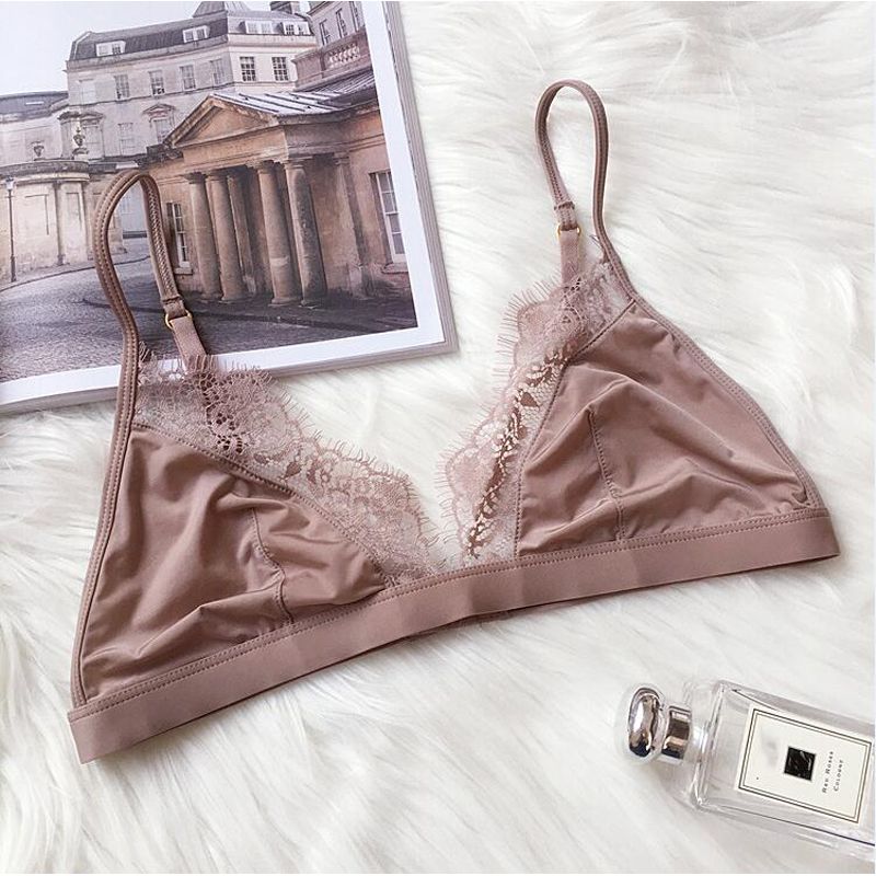 CINOON  Floral Lace Bra Adjusted Straps Silk Women Lingerie Comfortable breathable Bralette Ultra-Thin Seamless underwear